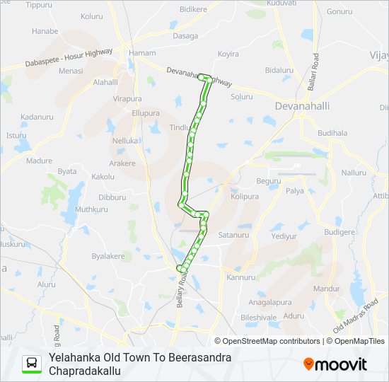 YHK-EHSR-BRS Bus Line Map