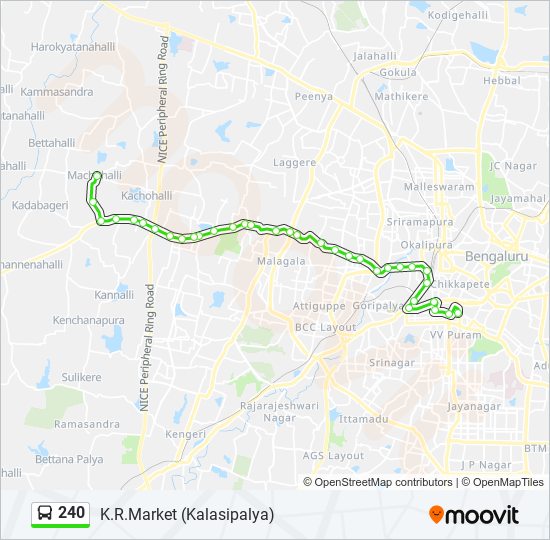 240 bus Line Map