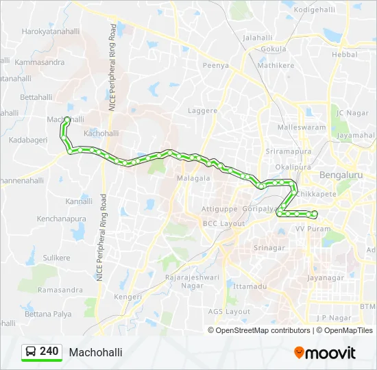 240 Bus Line Map
