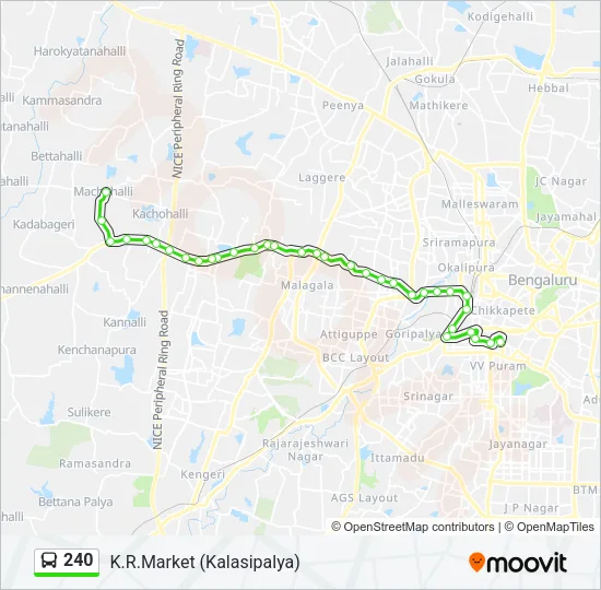 240 Bus Line Map