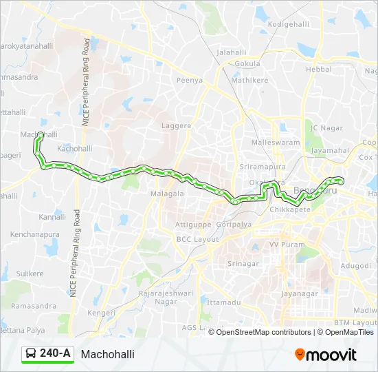 240-A Bus Line Map