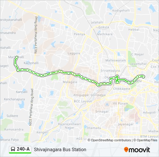 240-A bus Line Map