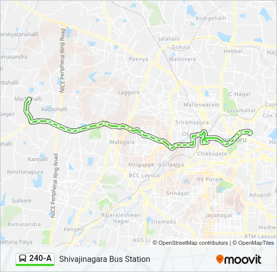 240-A Bus Line Map