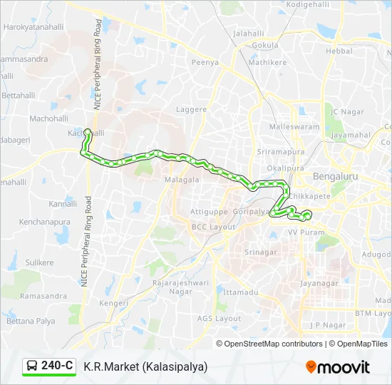 240-C Bus Line Map