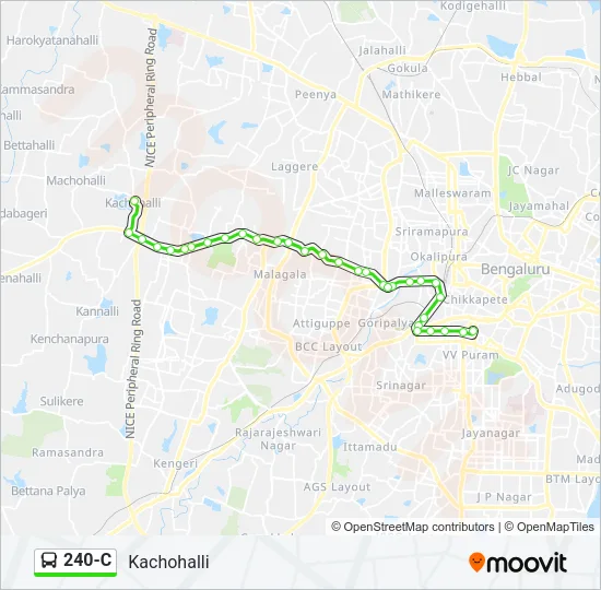 240-C Bus Line Map