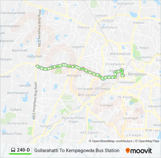 240-D Bus Line Map