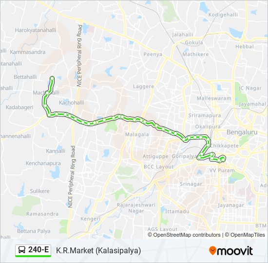 240-E bus Line Map