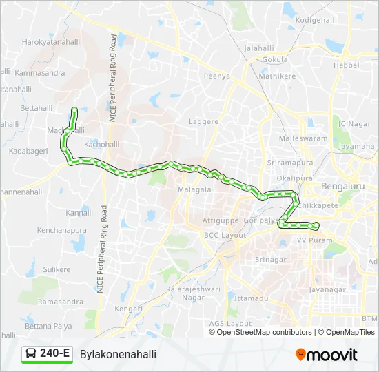 240-E Bus Line Map