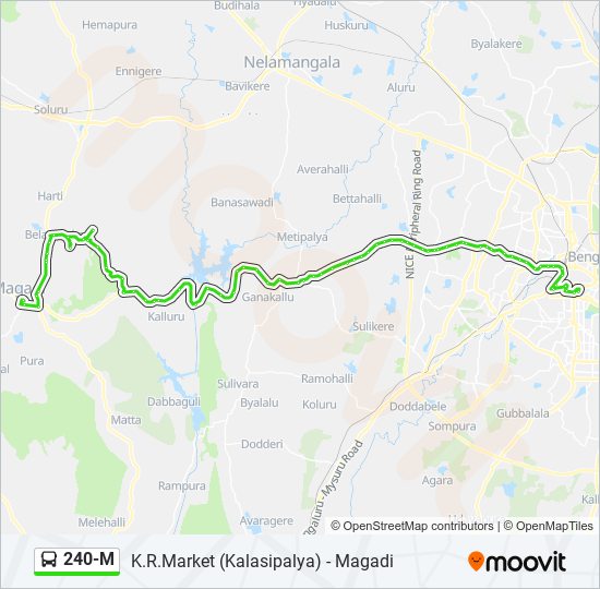 240-M Bus Line Map