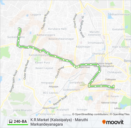 240-BA Bus Line Map