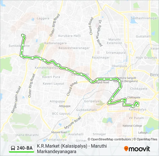 240-BA Bus Line Map