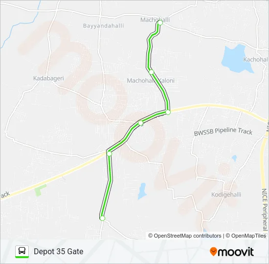 240-A D35G-MCH Bus Line Map