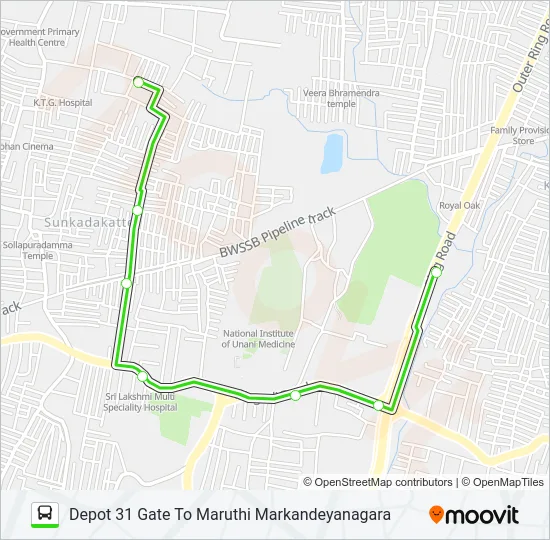 240-BA D31G-MMN Bus Line Map