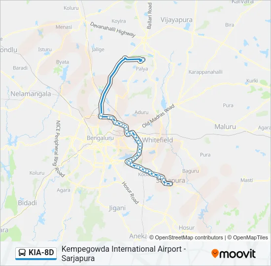 KIA-8D Bus Line Map