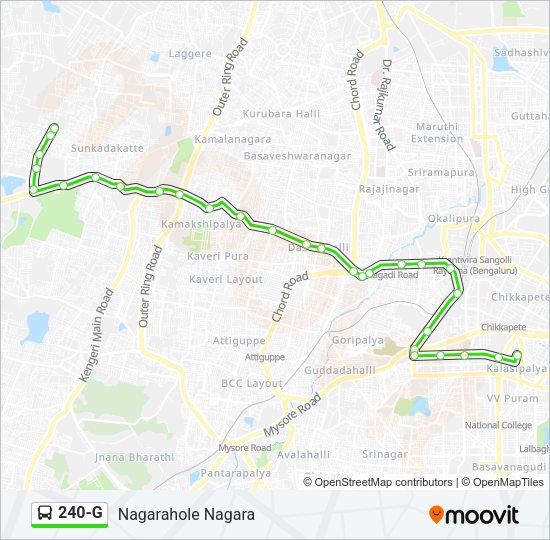 240-G bus Line Map