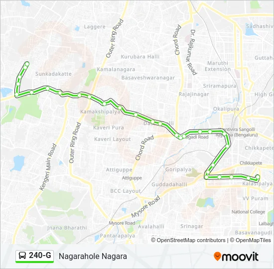 240-G Bus Line Map