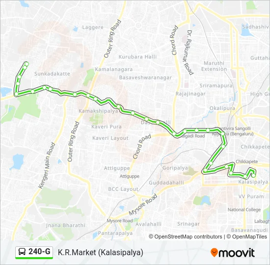 240-G Bus Line Map