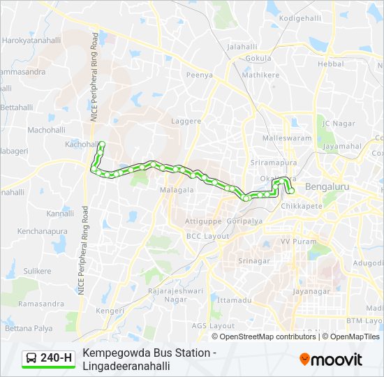 240-H Bus Line Map