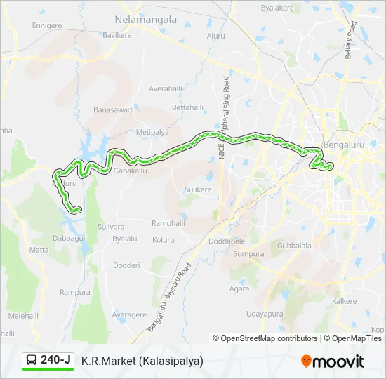 240-J Bus Line Map