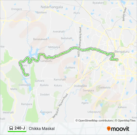 240-J Bus Line Map