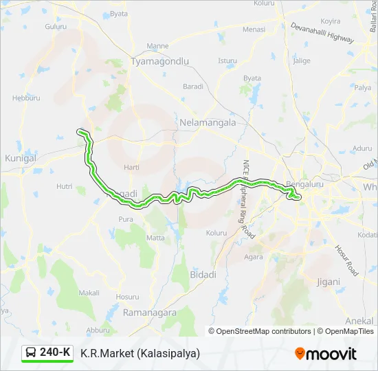 240-K Bus Line Map