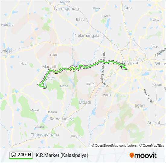 240-N Bus Line Map