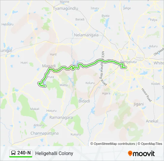 240-N Bus Line Map