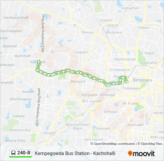 240-R Bus Line Map