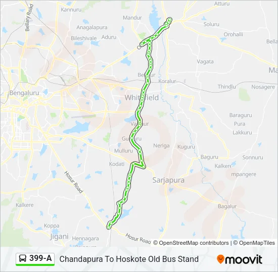 399-A Bus Line Map