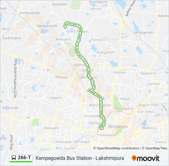 266-T bus Line Map