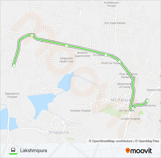 266-T D45-LXP Bus Line Map
