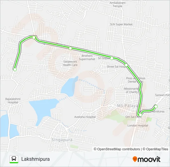 266-T D45-LXP Bus Line Map