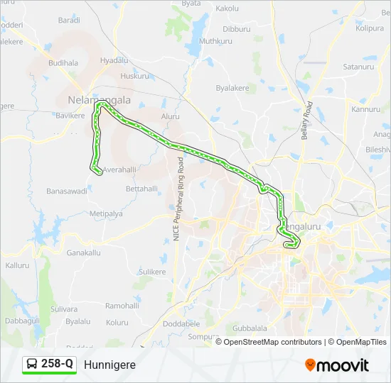 258-Q Bus Line Map