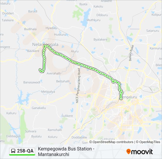 258-QA Bus Line Map