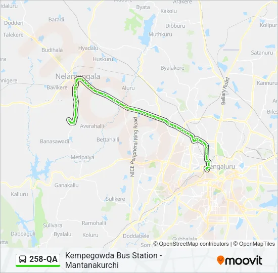 258-QA Bus Line Map