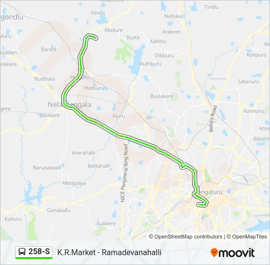 258-S Bus Line Map
