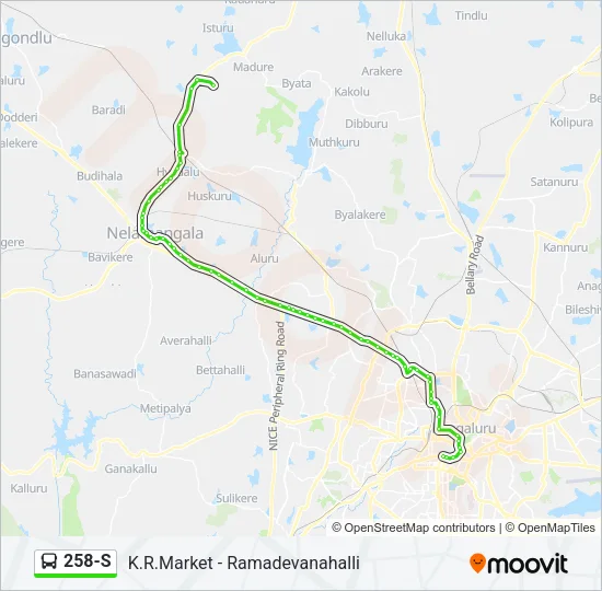 258-S Bus Line Map