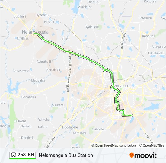 258-BN Bus Line Map