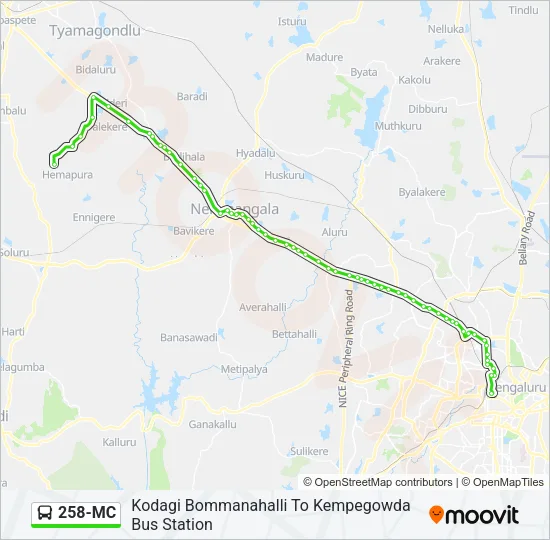 258-MC Bus Line Map