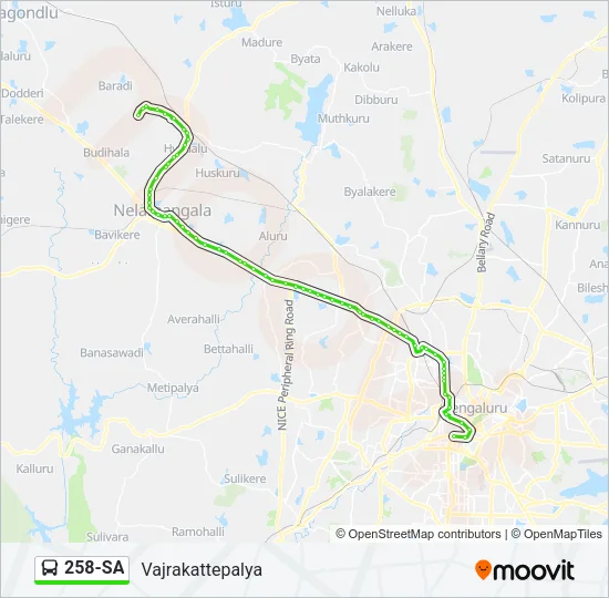 258-SA Bus Line Map