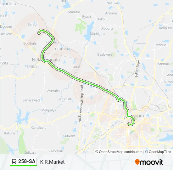 258-SA Bus Line Map
