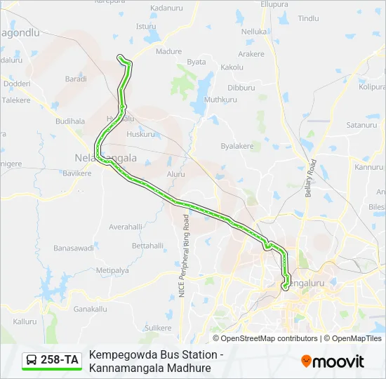 258-TA Bus Line Map