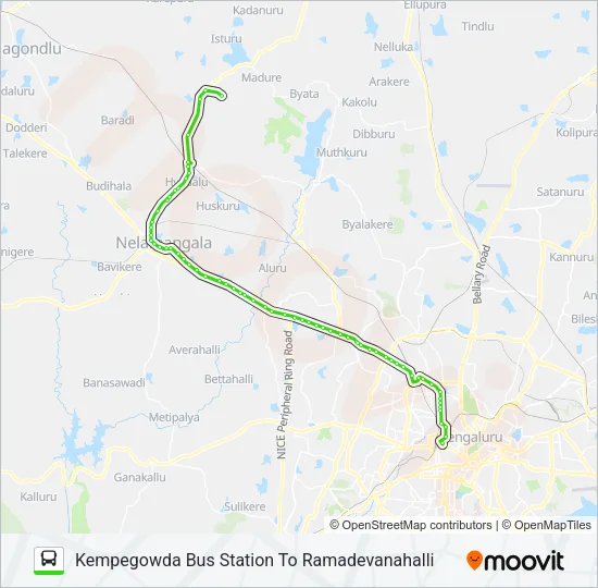 258-S KBS-RDH Bus Line Map