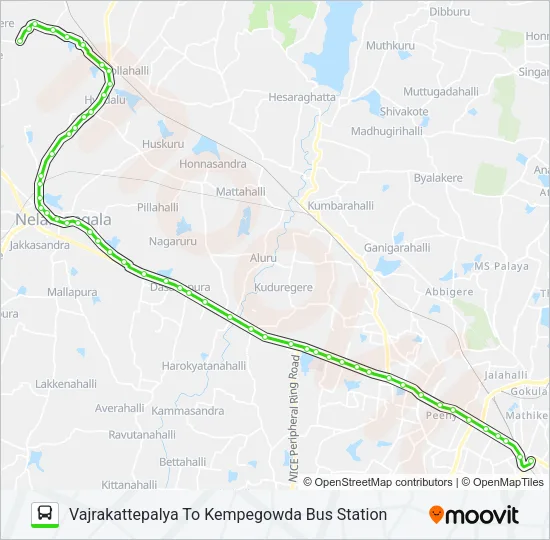 258-SA VKP-KBS Bus Line Map
