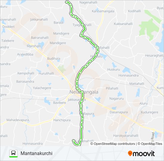 258-SB BNH-MNTK bus Line Map