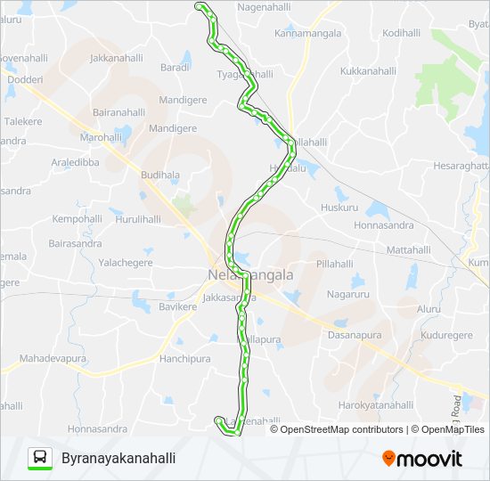 258-SB BNH-MNTK Bus Line Map