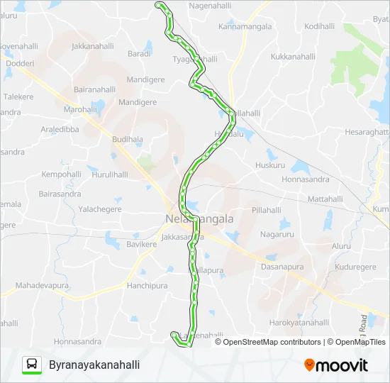 258-SB BNH-MNTK Bus Line Map