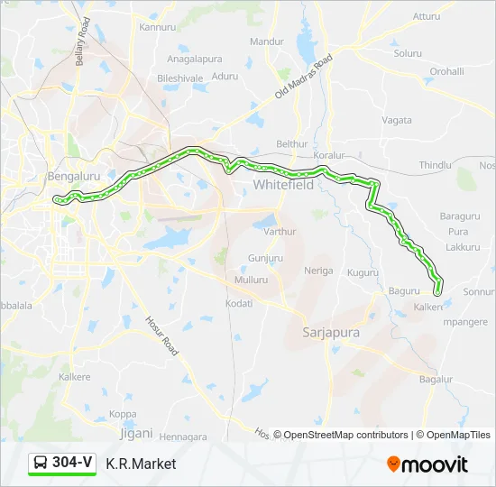 304-V Bus Line Map