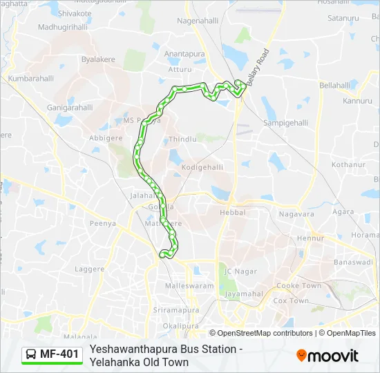 MF-401 Bus Line Map