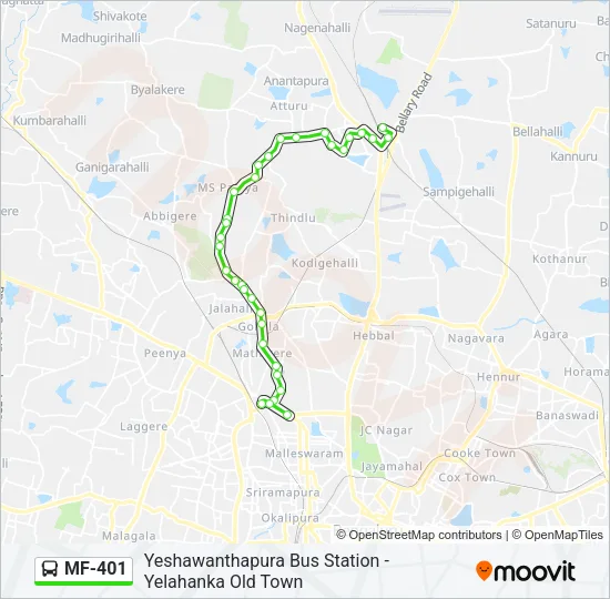 MF-401 Bus Line Map